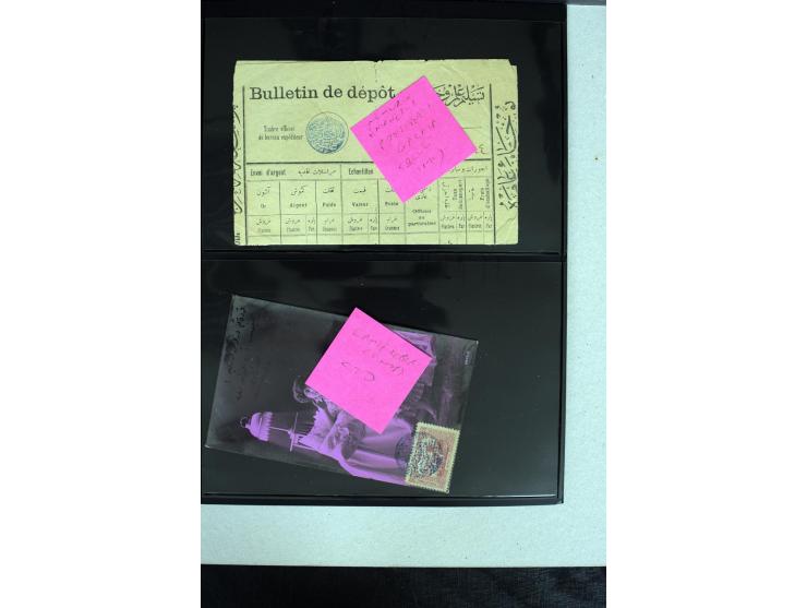 1876/1907 (about), 41 letters, covers, postcards, postal receipts and telegrams with negative seal cancellations incl. rare i