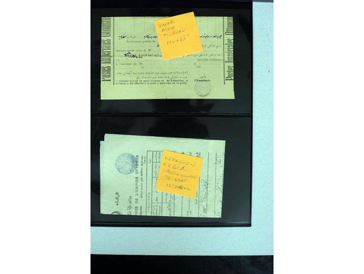 1876/1907 (about), 41 letters, covers, postcards, postal receipts and telegrams with negative seal cancellations incl. rare i