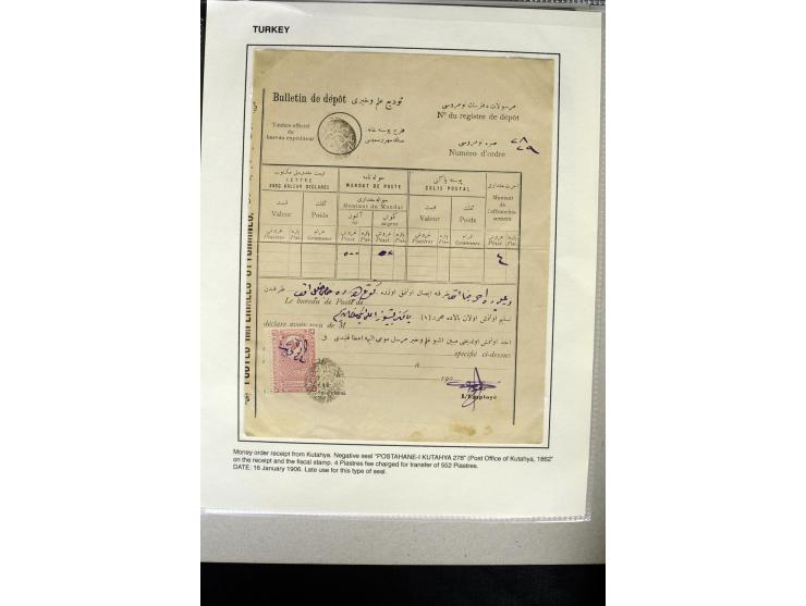 1876/1907 (about), 41 letters, covers, postcards, postal receipts and telegrams with negative seal cancellations incl. rare i