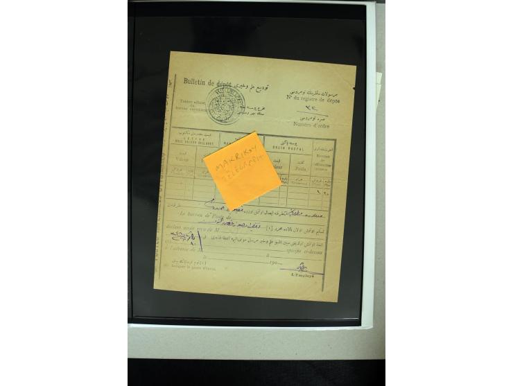 1876/1907 (about), 41 letters, covers, postcards, postal receipts and telegrams with negative seal cancellations incl. rare i