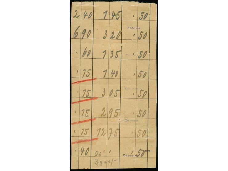 5 M. im senkrechten 4er-Streifen, farbfrisch und einwandfrei gezähnt mit sauberem Stempel "DUALA 31.1.12" auf Ausschnitt eine