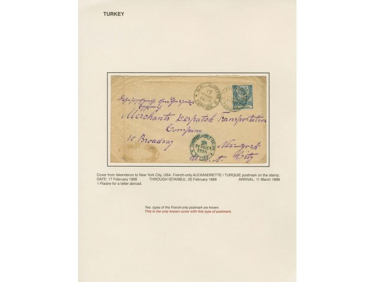 1877/1915 (about), approx. 115 covers, postcards etc. with a wide range of cancellations, also better frankings, destinations
