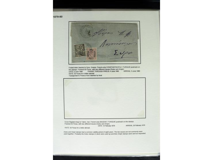 1877/1915 (about), approx. 115 covers, postcards etc. with a wide range of cancellations, also better frankings, destinations