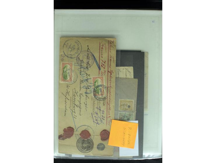 1877/1915 (about), approx. 115 covers, postcards etc. with a wide range of cancellations, also better frankings, destinations
