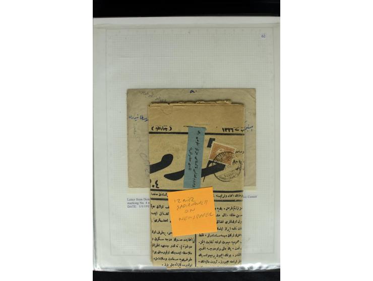 1877/1915 (about), approx. 115 covers, postcards etc. with a wide range of cancellations, also better frankings, destinations