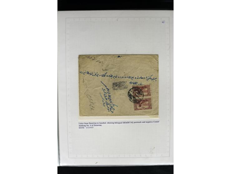 1877/1915 (about), approx. 115 covers, postcards etc. with a wide range of cancellations, also better frankings, destinations