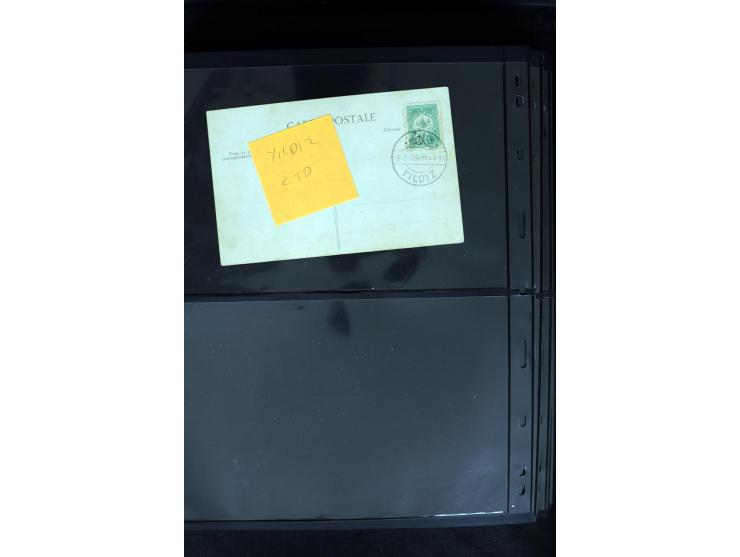 1877/1915 (about), approx. 115 covers, postcards etc. with a wide range of cancellations, also better frankings, destinations