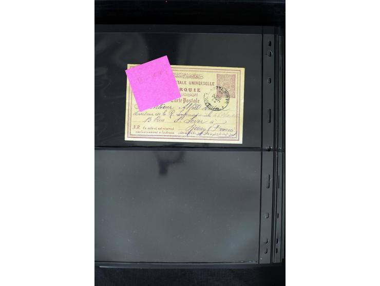 1877/1915 (about), approx. 115 covers, postcards etc. with a wide range of cancellations, also better frankings, destinations