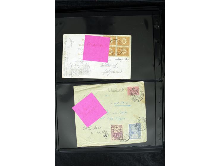 1877/1915 (about), approx. 115 covers, postcards etc. with a wide range of cancellations, also better frankings, destinations