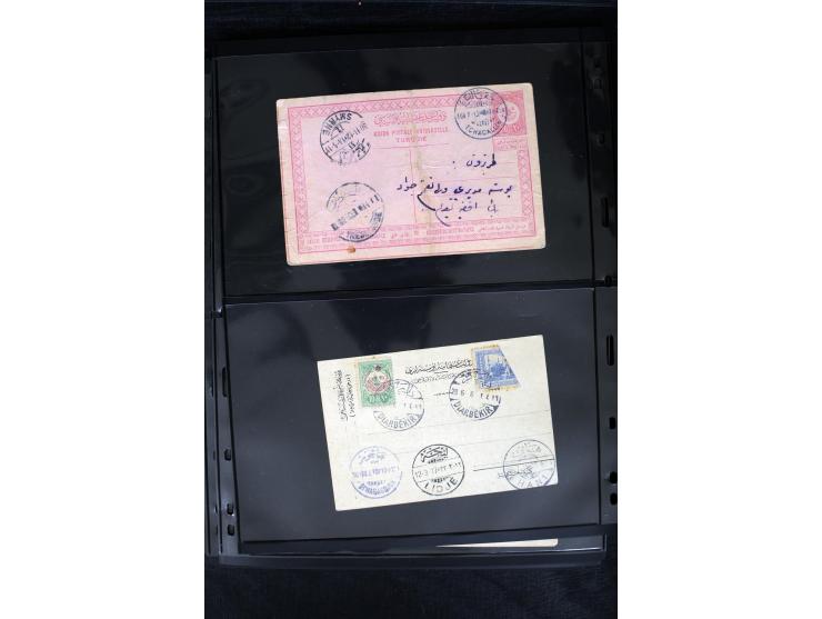 1877/1915 (about), approx. 115 covers, postcards etc. with a wide range of cancellations, also better frankings, destinations