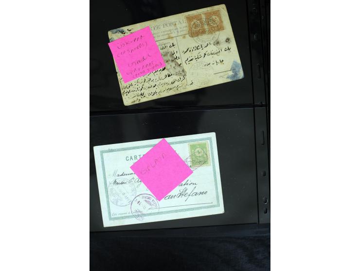 1877/1915 (about), approx. 115 covers, postcards etc. with a wide range of cancellations, also better frankings, destinations