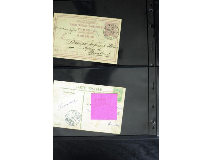 1877/1915 (about), approx. 115 covers, postcards etc. with a wide range of cancellations, also better frankings, destinations