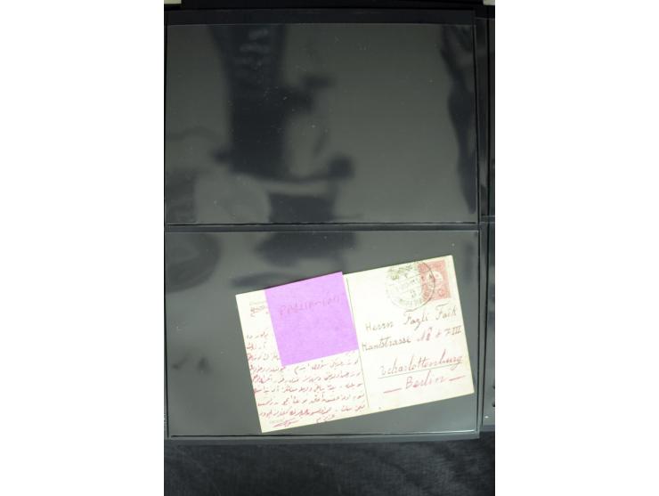 1877/1915 (about), approx. 115 covers, postcards etc. with a wide range of cancellations, also better frankings, destinations