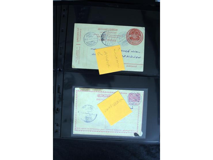 1877/1915 (about), approx. 115 covers, postcards etc. with a wide range of cancellations, also better frankings, destinations