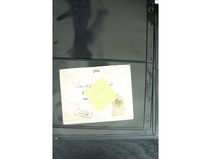 1877/1915 (about), approx. 115 covers, postcards etc. with a wide range of cancellations, also better frankings, destinations
