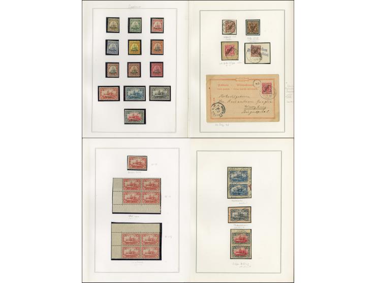 1897/1919, meist ungebrauchte/postfrische und zusätzlich gestempelte Sammlungen mit einigen besseren Marken, Viererblocks, Ma