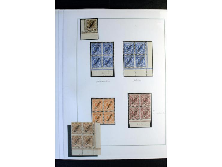 1897/1919, meist ungebrauchte/postfrische und zusätzlich gestempelte Sammlungen mit einigen besseren Marken, Viererblocks, Ma
