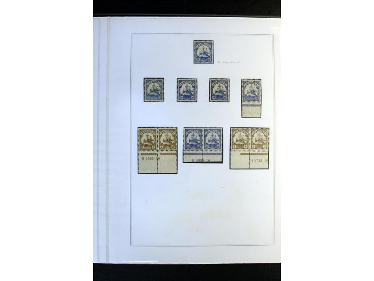 1897/1919, meist ungebrauchte/postfrische und zusätzlich gestempelte Sammlungen mit einigen besseren Marken, Viererblocks, Ma