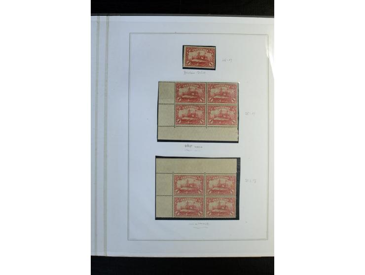1897/1919, meist ungebrauchte/postfrische und zusätzlich gestempelte Sammlungen mit einigen besseren Marken, Viererblocks, Ma