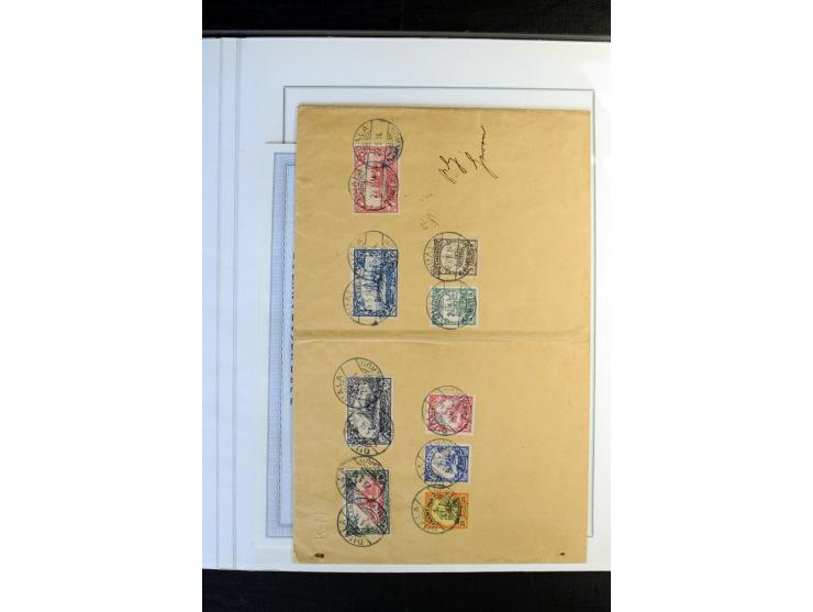 1897/1919, meist ungebrauchte/postfrische und zusätzlich gestempelte Sammlungen mit einigen besseren Marken, Viererblocks, Ma