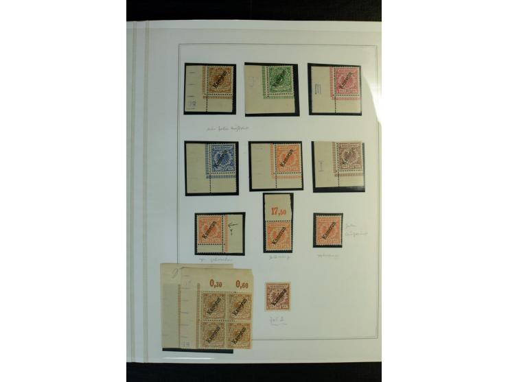 1897/1919, meist ungebrauchte/postfrische und zusätzlich gestempelte Sammlungen mit einigen besseren Marken, Viererblocks, Ma
