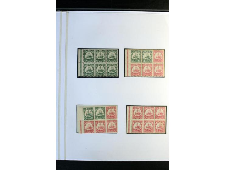 1897/1919, meist ungebrauchte/postfrische und zusätzlich gestempelte Sammlungen mit einigen besseren Marken, Viererblocks, Ma