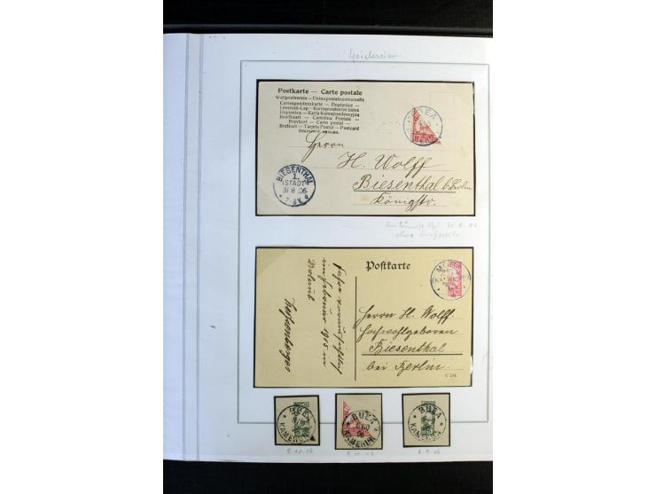 1897/1919, meist ungebrauchte/postfrische und zusätzlich gestempelte Sammlungen mit einigen besseren Marken, Viererblocks, Ma