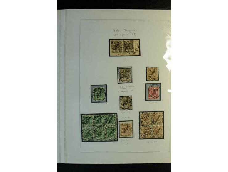 1897/1919, meist ungebrauchte/postfrische und zusätzlich gestempelte Sammlungen mit einigen besseren Marken, Viererblocks, Ma
