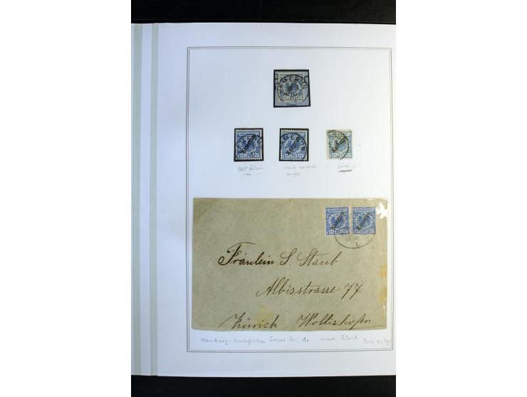 1897/1919, meist ungebrauchte/postfrische und zusätzlich gestempelte Sammlungen mit einigen besseren Marken, Viererblocks, Ma
