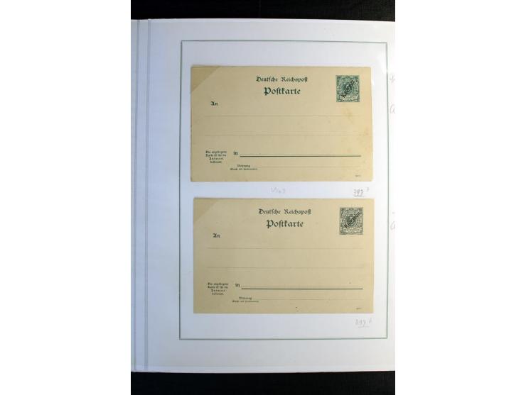 1897/1919, Sammlung mit über 50 ungebrauchten und gebrauchten Karten, dabei bedarfsgebrauchte Karten, P 11 mit Aufdruck "Spec