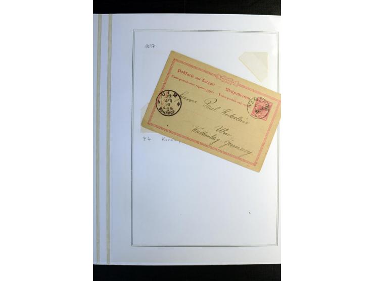 1897/1919, Sammlung mit über 50 ungebrauchten und gebrauchten Karten, dabei bedarfsgebrauchte Karten, P 11 mit Aufdruck "Spec