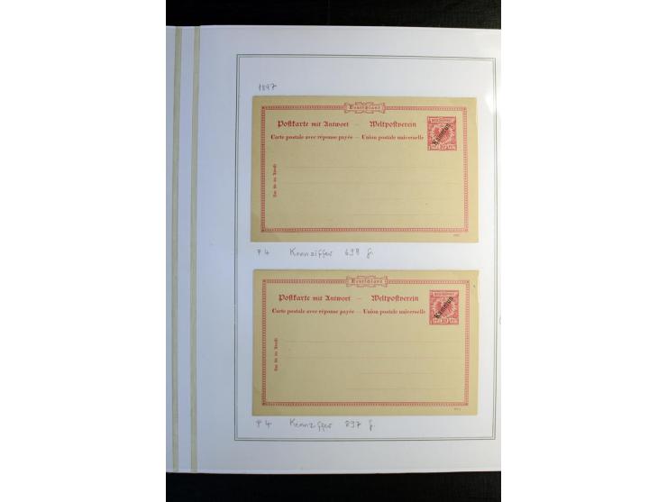 1897/1919, Sammlung mit über 50 ungebrauchten und gebrauchten Karten, dabei bedarfsgebrauchte Karten, P 11 mit Aufdruck "Spec