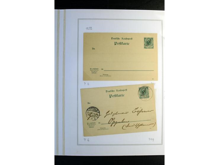1897/1919, Sammlung mit über 50 ungebrauchten und gebrauchten Karten, dabei bedarfsgebrauchte Karten, P 11 mit Aufdruck "Spec