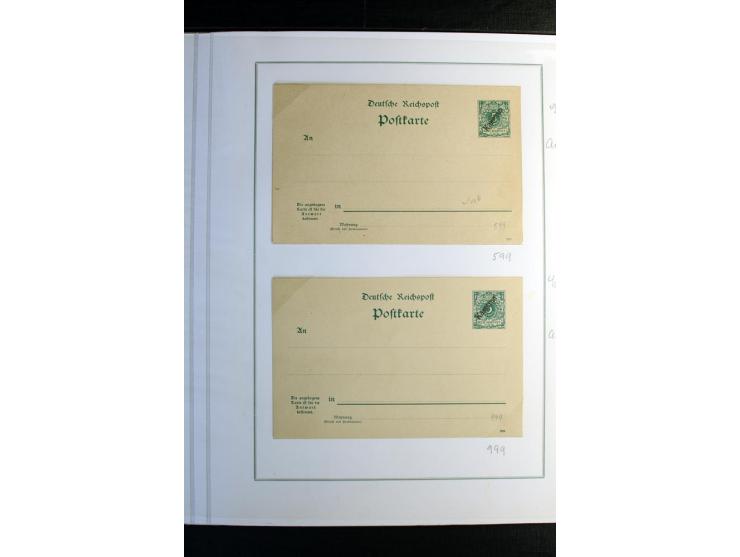 1897/1919, Sammlung mit über 50 ungebrauchten und gebrauchten Karten, dabei bedarfsgebrauchte Karten, P 11 mit Aufdruck "Spec