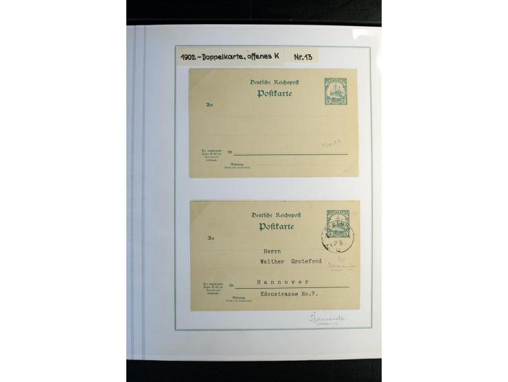 1897/1919, Sammlung mit über 50 ungebrauchten und gebrauchten Karten, dabei bedarfsgebrauchte Karten, P 11 mit Aufdruck "Spec