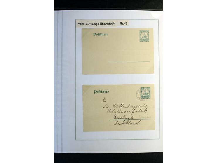 1897/1919, Sammlung mit über 50 ungebrauchten und gebrauchten Karten, dabei bedarfsgebrauchte Karten, P 11 mit Aufdruck "Spec