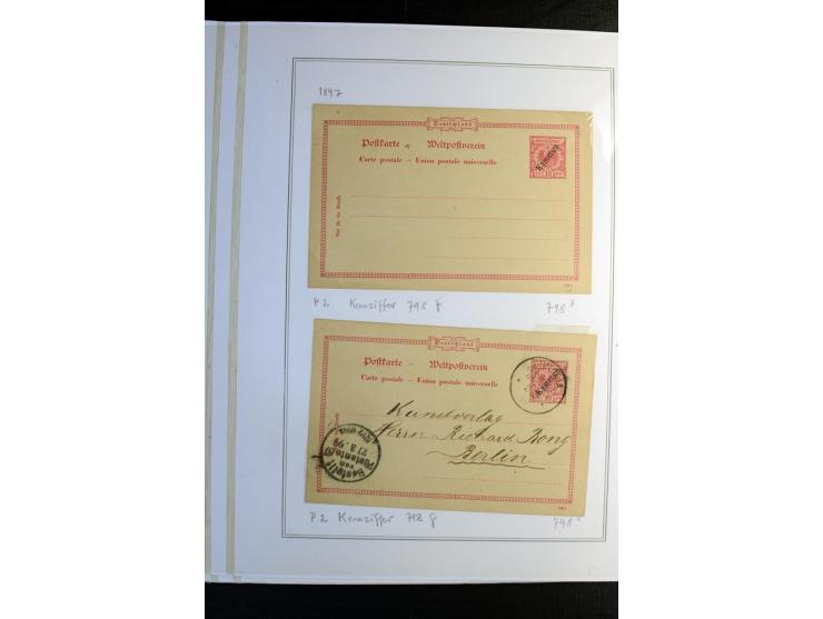 1897/1919, Sammlung mit über 50 ungebrauchten und gebrauchten Karten, dabei bedarfsgebrauchte Karten, P 11 mit Aufdruck "Spec