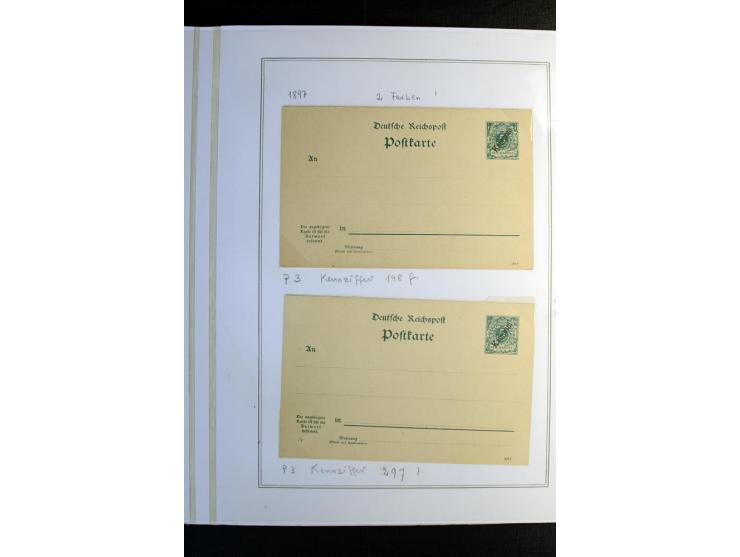 1897/1919, Sammlung mit über 50 ungebrauchten und gebrauchten Karten, dabei bedarfsgebrauchte Karten, P 11 mit Aufdruck "Spec