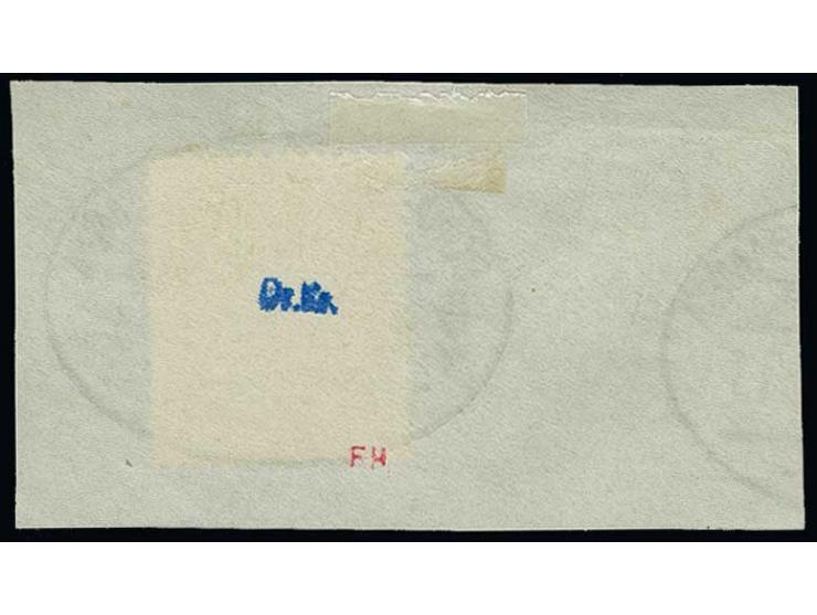 "BAHNPOST BONABERI-NKONGSAMBA Z.1 21.10.13" (mit einem Punkt im Zierstück) sauber auf 40 Pfg. auf Briefstück, Fotoattest Jäsc