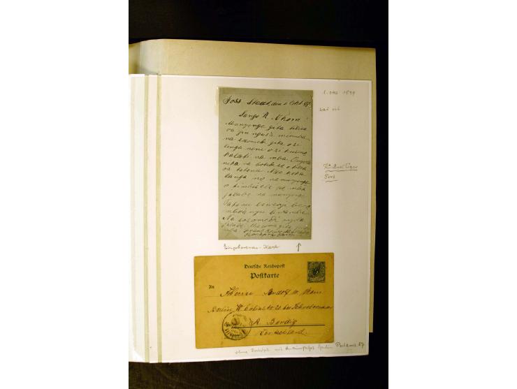 1890/1914, umfangreiche Stempel-Sammlung von Abang-Mbang bis Viktoria auf losen Marken, schönen Briefstücken und einigen Brie