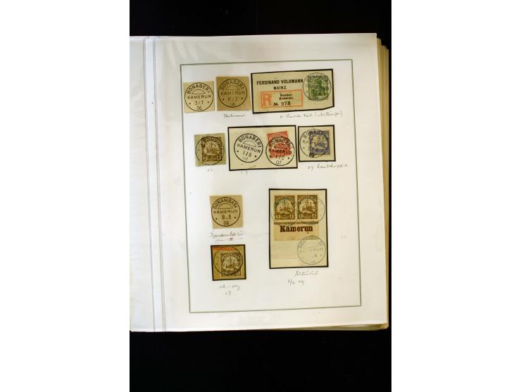 1890/1914, umfangreiche Stempel-Sammlung von Abang-Mbang bis Viktoria auf losen Marken, schönen Briefstücken und einigen Brie