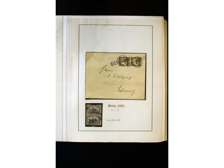1890/1914, umfangreiche Stempel-Sammlung von Abang-Mbang bis Viktoria auf losen Marken, schönen Briefstücken und einigen Brie