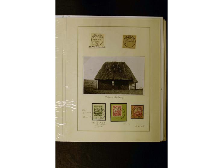 1890/1914, umfangreiche Stempel-Sammlung von Abang-Mbang bis Viktoria auf losen Marken, schönen Briefstücken und einigen Brie