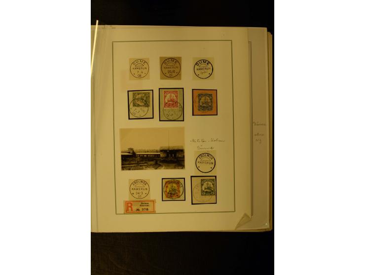 1890/1914, umfangreiche Stempel-Sammlung von Abang-Mbang bis Viktoria auf losen Marken, schönen Briefstücken und einigen Brie