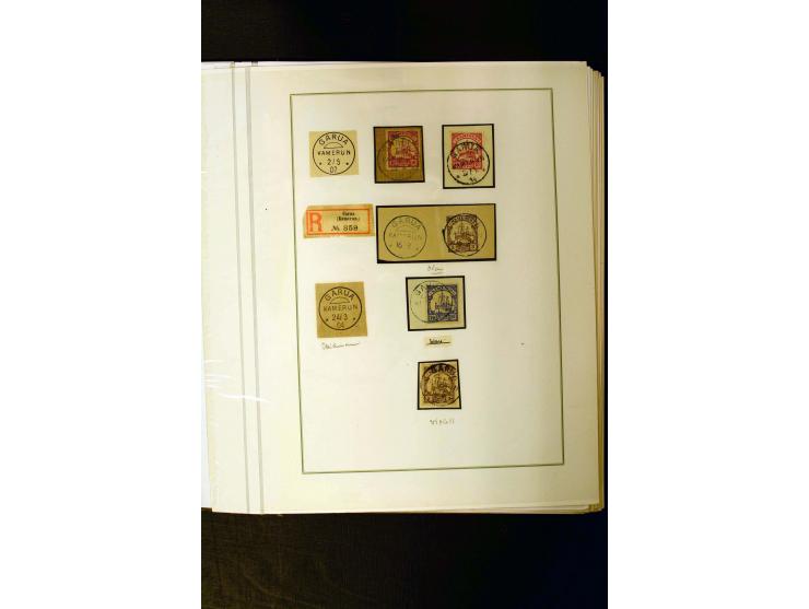 1890/1914, umfangreiche Stempel-Sammlung von Abang-Mbang bis Viktoria auf losen Marken, schönen Briefstücken und einigen Brie