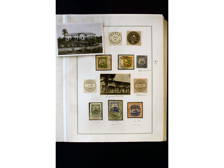 1890/1914, umfangreiche Stempel-Sammlung von Abang-Mbang bis Viktoria auf losen Marken, schönen Briefstücken und einigen Brie