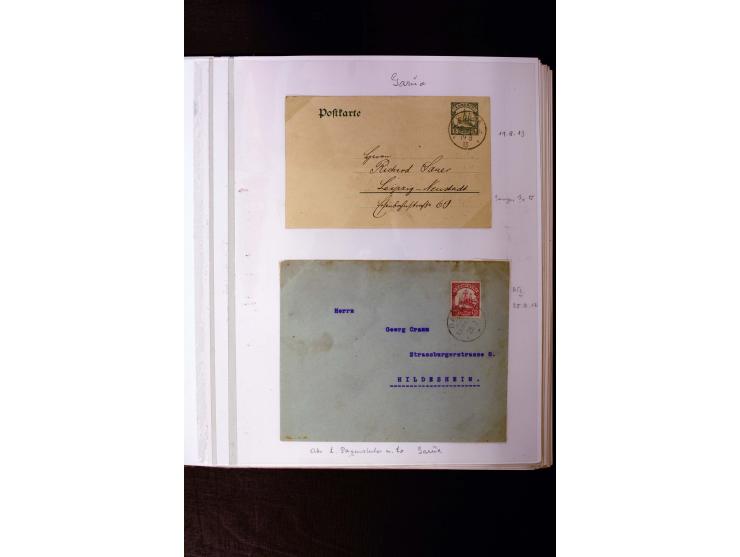1890/1914, umfangreiche Stempel-Sammlung von Abang-Mbang bis Viktoria auf losen Marken, schönen Briefstücken und einigen Brie