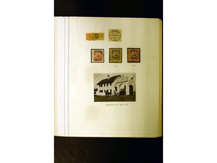 1890/1914, umfangreiche Stempel-Sammlung von Abang-Mbang bis Viktoria auf losen Marken, schönen Briefstücken und einigen Brie