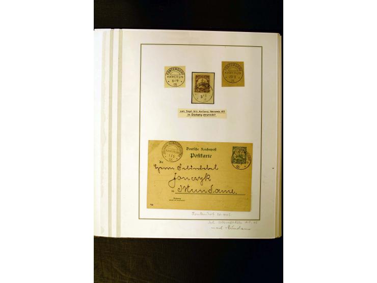 1890/1914, umfangreiche Stempel-Sammlung von Abang-Mbang bis Viktoria auf losen Marken, schönen Briefstücken und einigen Brie