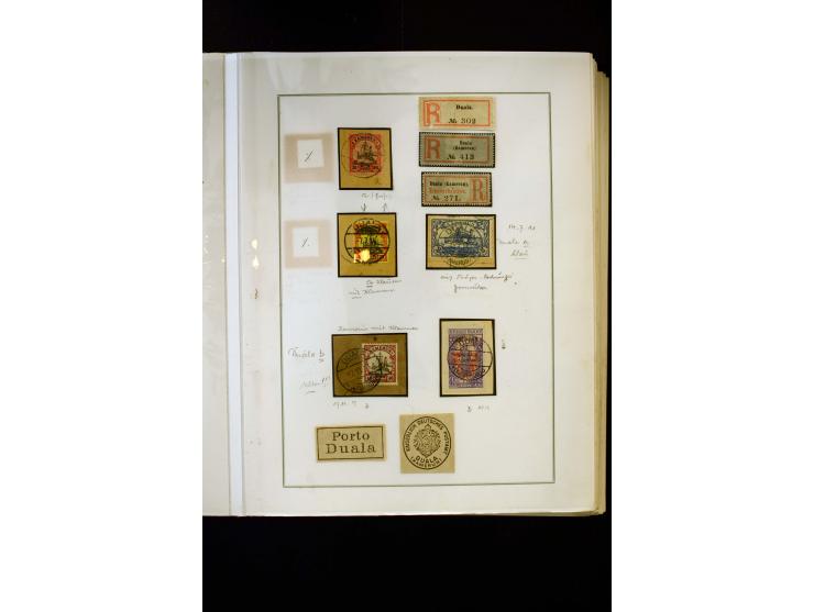 1890/1914, umfangreiche Stempel-Sammlung von Abang-Mbang bis Viktoria auf losen Marken, schönen Briefstücken und einigen Brie